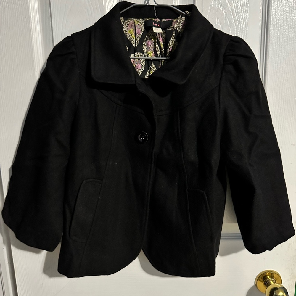 🎀 Lux black wool like coat 🧥